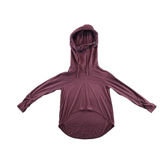 Gymshark Tops - Gymshark Aura Hoodie Womens XS Berry Red Pullover Funnel‎ Neck Oversized Crop